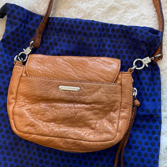 Rebecca Minkoff Studded Tan Leather Crossbody Bag - Picture 9 of 10